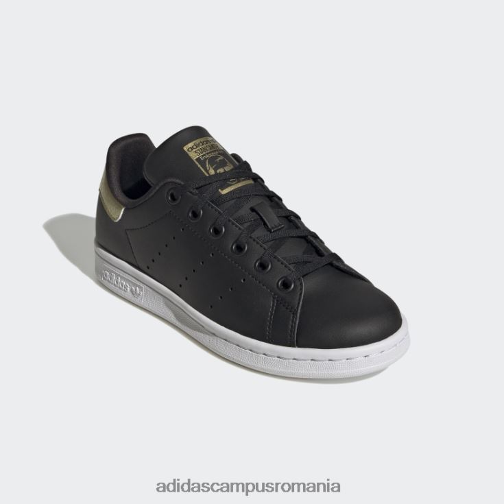 adidas campus romania pantofi stan smith aurii metalici fierbinți copii negru/alb/auriu metalic J266N224798