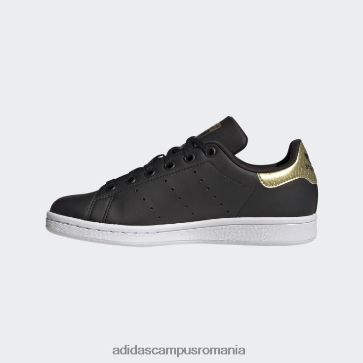 adidas campus romania pantofi stan smith aurii metalici fierbinți copii negru/alb/auriu metalic J266N224798