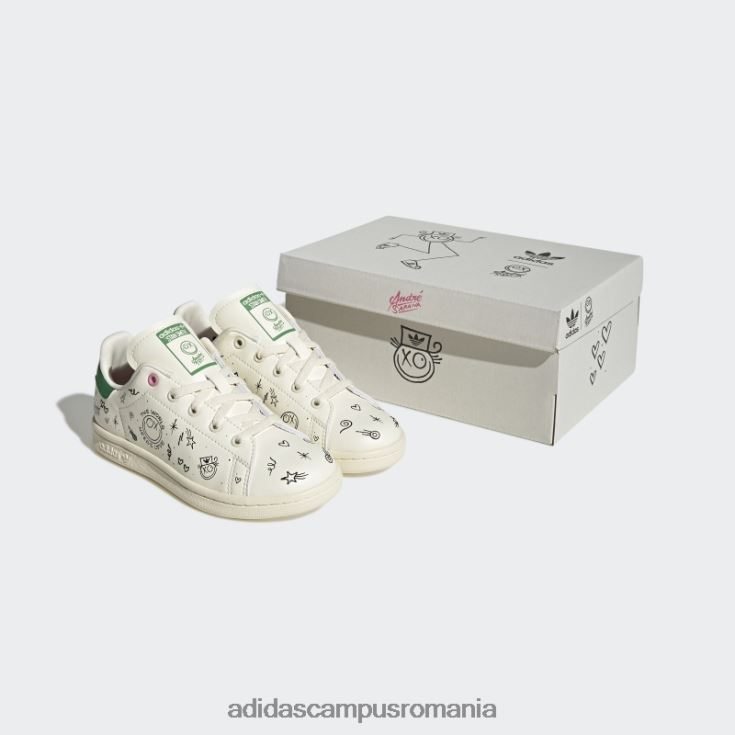 adidas campus romania pantofi stan smith moda neagra copii alb negru J266N224478