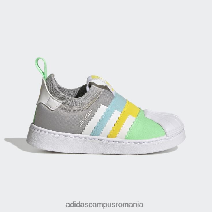 adidas campus romania pantofi superstar 360 twist gri copii gri/alb/verde fascicul J266N224739