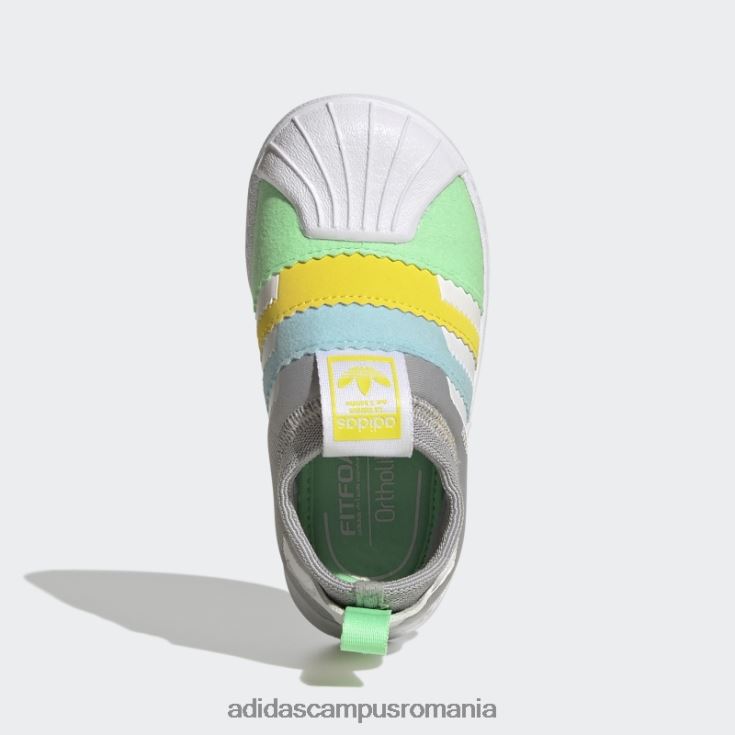 adidas campus romania pantofi superstar 360 twist gri copii gri/alb/verde fascicul J266N224739