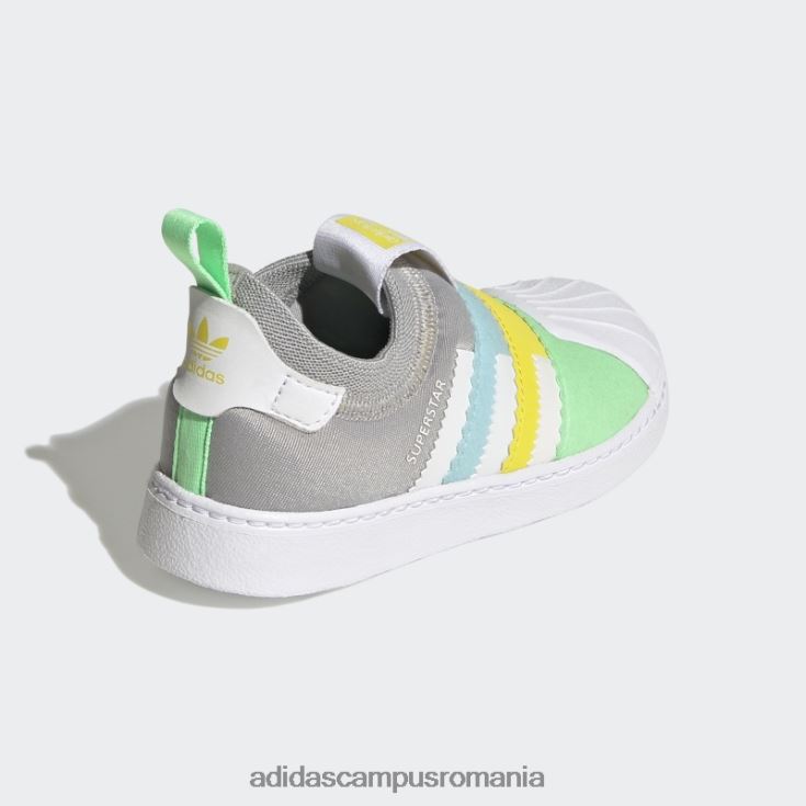 adidas campus romania pantofi superstar 360 twist gri copii gri/alb/verde fascicul J266N224739