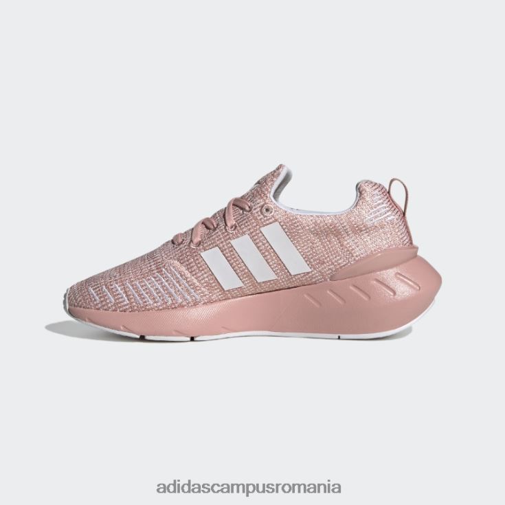 adidas campus romania pantofi swift run 22 albi copii mov/alb J266N224725