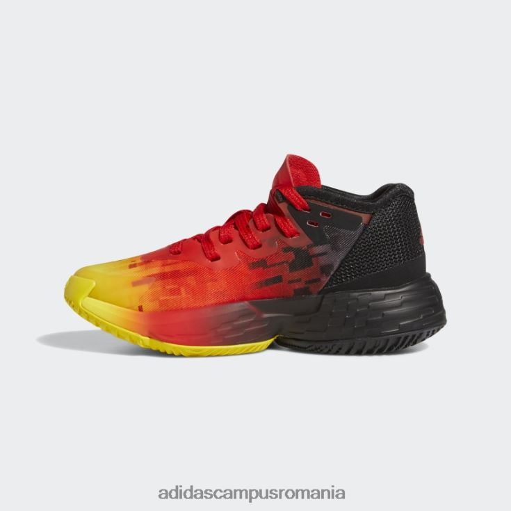adidas campus romania red super d.o.n. numărul 4 pantofi de baschet copii roșu/negru J266N224713