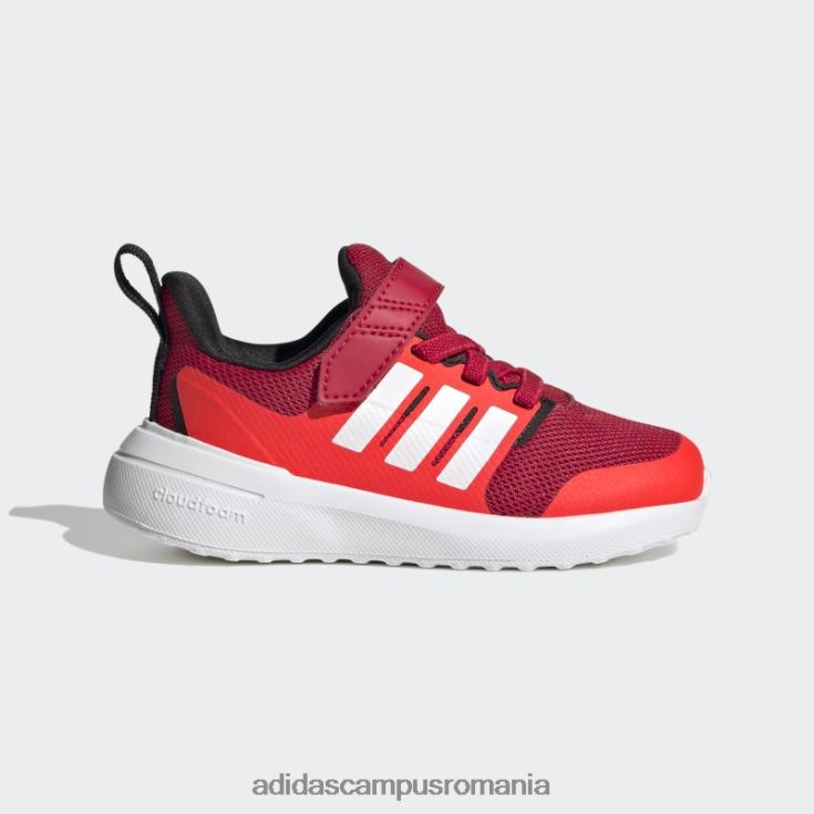 adidas campus romania scarlet fortarun 2.0 pantofi cu dantela elastica cloudfoam copii stacojiu/alb/rosu J266N224695