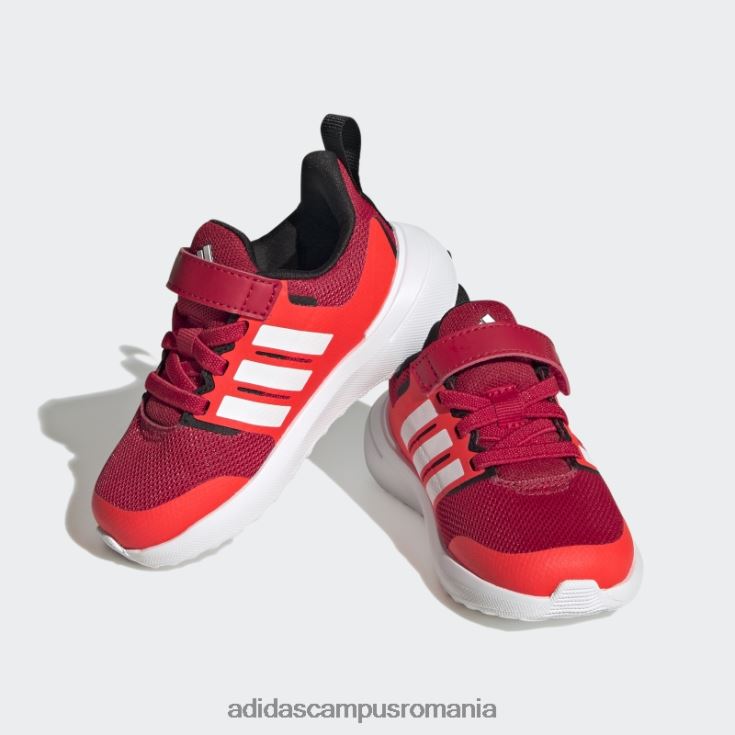 adidas campus romania scarlet fortarun 2.0 pantofi cu dantela elastica cloudfoam copii stacojiu/alb/rosu J266N224695