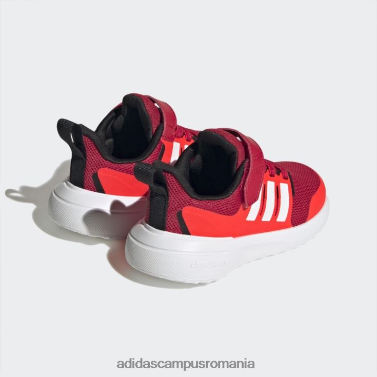 adidas campus romania scarlet fortarun 2.0 pantofi cu dantela elastica cloudfoam copii stacojiu/alb/rosu J266N224695