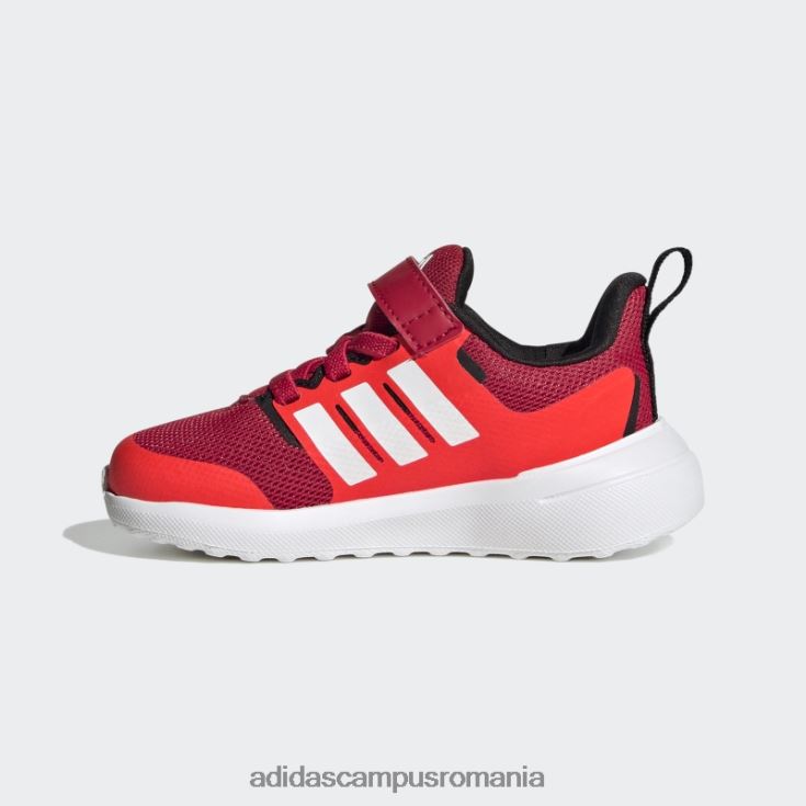 adidas campus romania scarlet fortarun 2.0 pantofi cu dantela elastica cloudfoam copii stacojiu/alb/rosu J266N224695