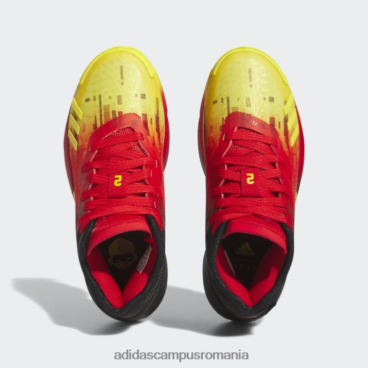 adidas campus romania super d.o.n. numărul 4 pantofi de baschet roșii copii roșu/negru J266N224746