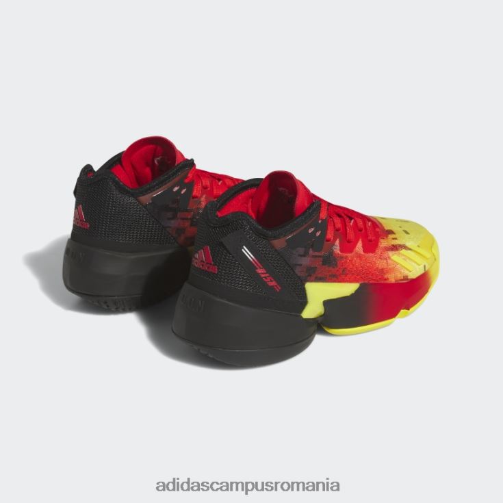 adidas campus romania super d.o.n. numărul 4 pantofi de baschet roșii copii roșu/negru J266N224746