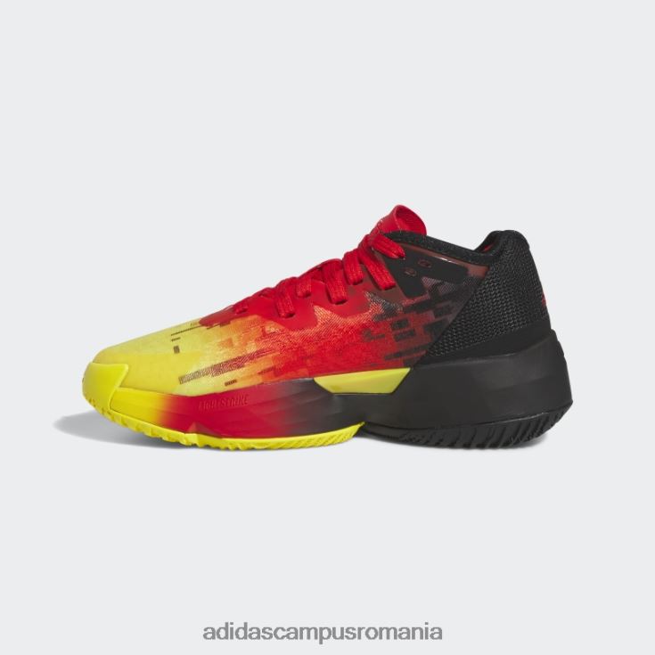 adidas campus romania super d.o.n. numărul 4 pantofi de baschet roșii copii roșu/negru J266N224746