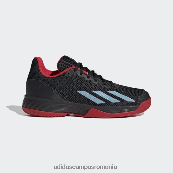 adidas campus romania pantofi de tenis courtflash negri copii negru/albastru/stacojiu J266N218049