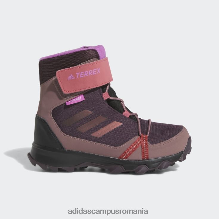 adidas campus romania maroon terrex snow cold.rdy cizme de iarnă copii maro/roșu/liliac J266N218167