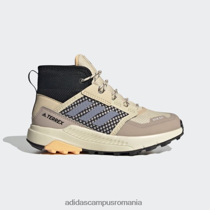 adidas campus romania nisip terrex trailmaker mid rain.rdy pantofi de drumeție copii nisip/violet argintiu/portocaliu J266N217777