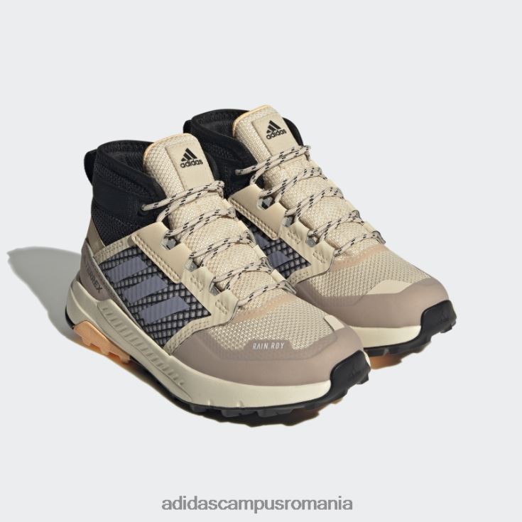 adidas campus romania nisip terrex trailmaker mid rain.rdy pantofi de drumeție copii nisip/violet argintiu/portocaliu J266N217777