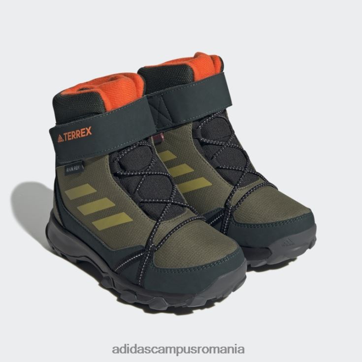 adidas campus romania terrex snow cf cp cw pantofi olive copii măsline/portocale J266N217834