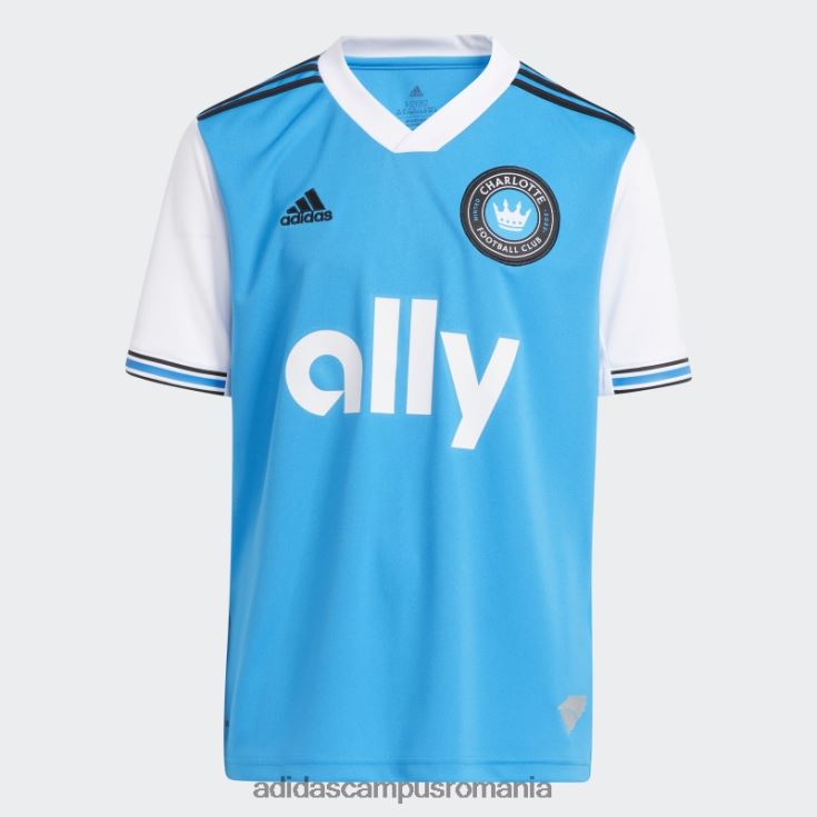 adidas campus romania tricou acasă charlotte fc 22/23 albastru copii albastru alb J266N225064