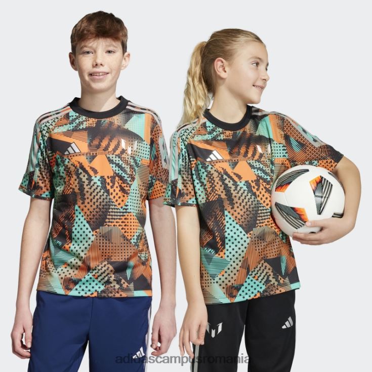 adidas campus romania tricou de antrenament grafic messi negru copii papură neagră/mentă J266N224980
