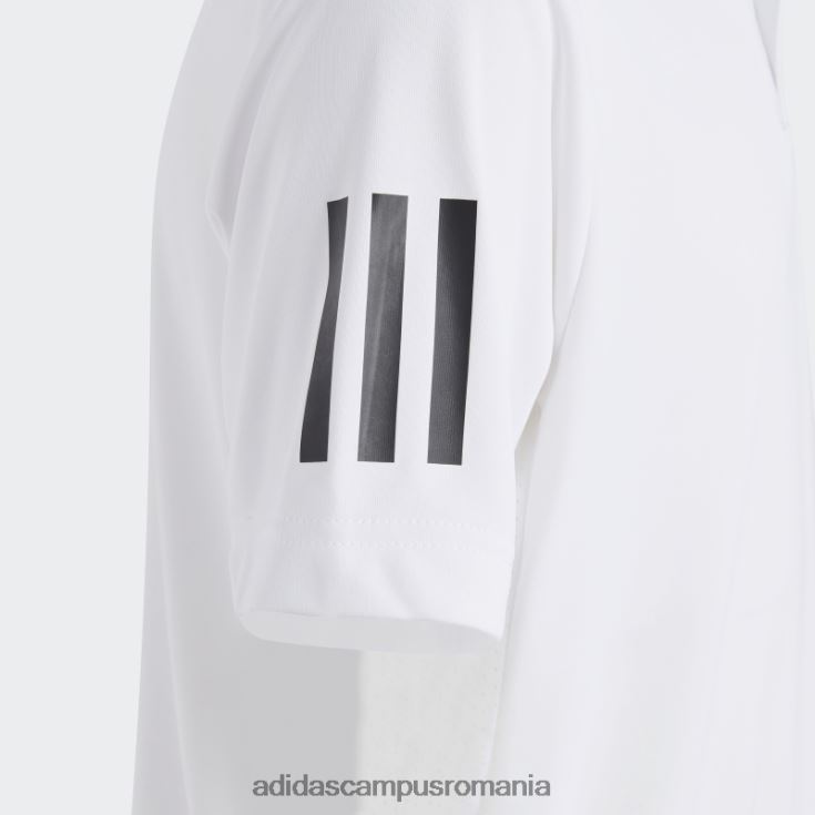 adidas campus romania tricou polo alb club tenis 3 dungi copii alb J266N225013