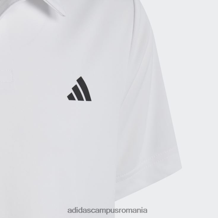 adidas campus romania tricou polo alb club tenis 3 dungi copii alb J266N225013