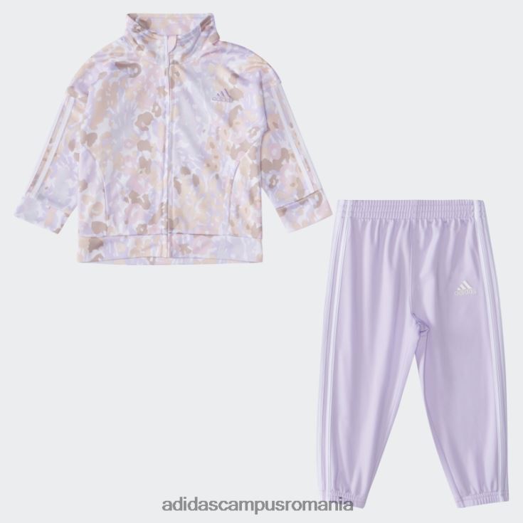adidas campus romania ig print tricot trk set alb copii alb J266N225376
