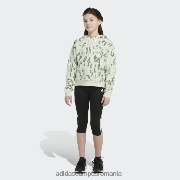 adidas campus romania Hanorac din fleece cu imprimeu peste tot (marimea extinsa) verde adidas copii verde J266N225518