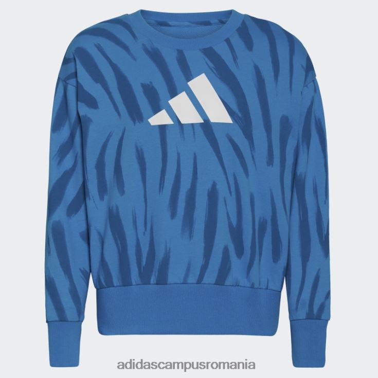 adidas campus romania hanorac tip pulover cu logo rush albastru copii papură albastră J266N225516