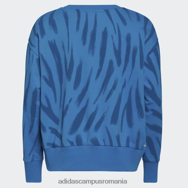 adidas campus romania hanorac tip pulover cu logo rush albastru copii papură albastră J266N225516