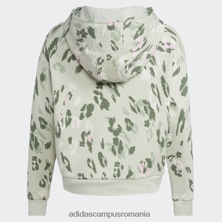 adidas campus romania hanorac verde din fleece cu imprimeu peste tot copii verde J266N225517