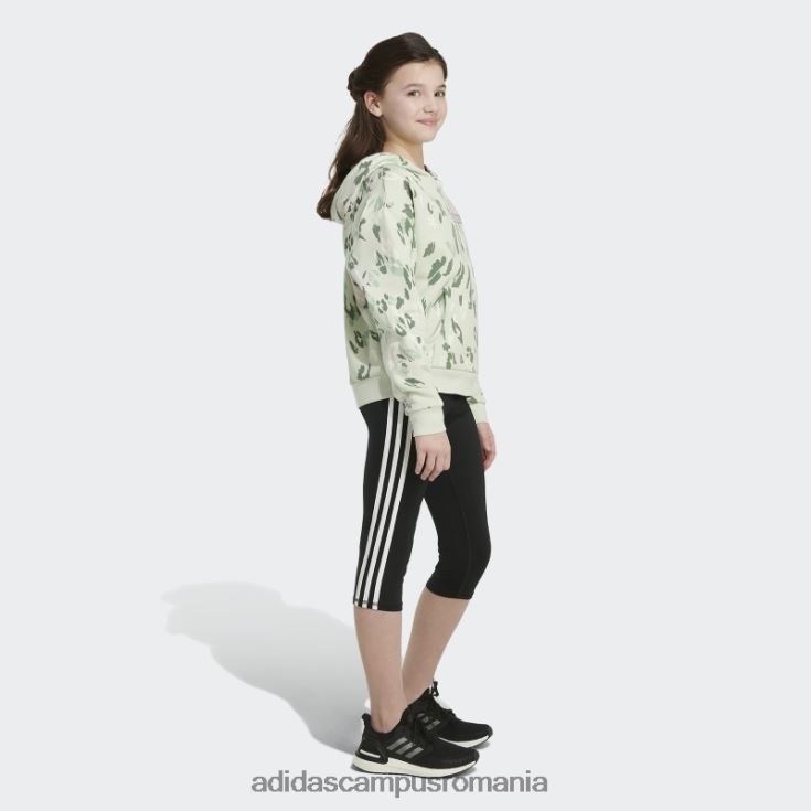 adidas campus romania hanorac verde din fleece cu imprimeu peste tot copii verde J266N225517