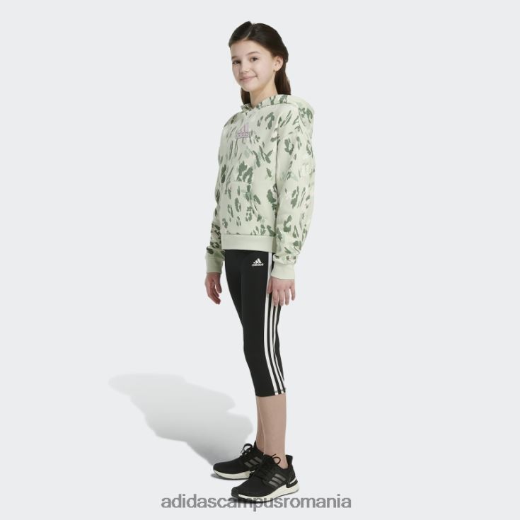 adidas campus romania hanorac verde din fleece cu imprimeu peste tot copii verde J266N225517