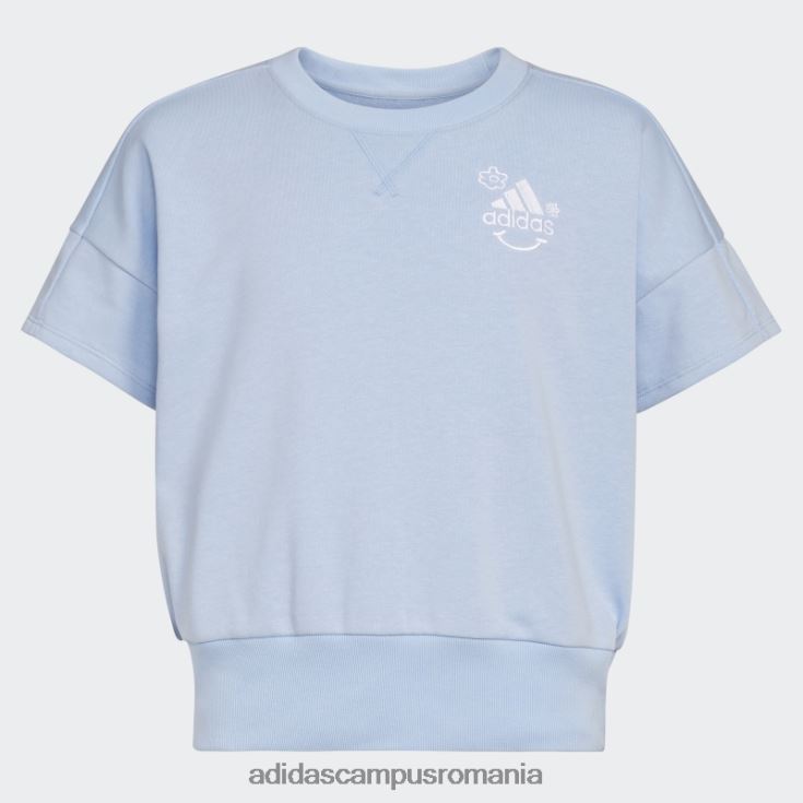 adidas campus romania ss french terry top albastru zori copii zori albastre J266N225519
