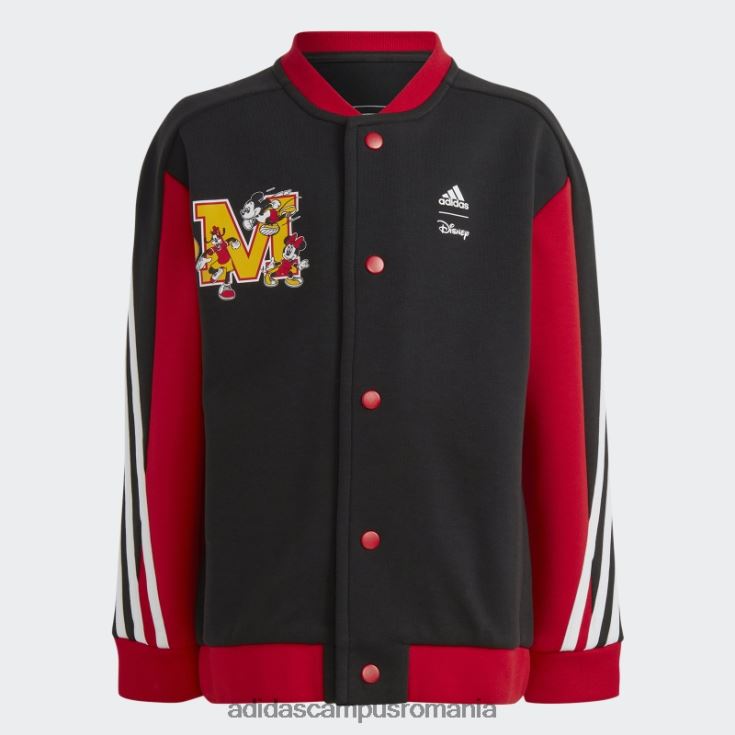 adidas campus romania jachetă neagră x disney mickey mouse la modă copii negru/stacojiu/alb J266N224955
