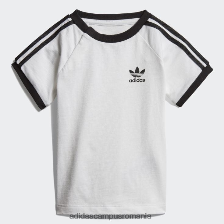 adidas campus romania Tricou cu 3 dungi alb adidas copii alb negru J266N224960