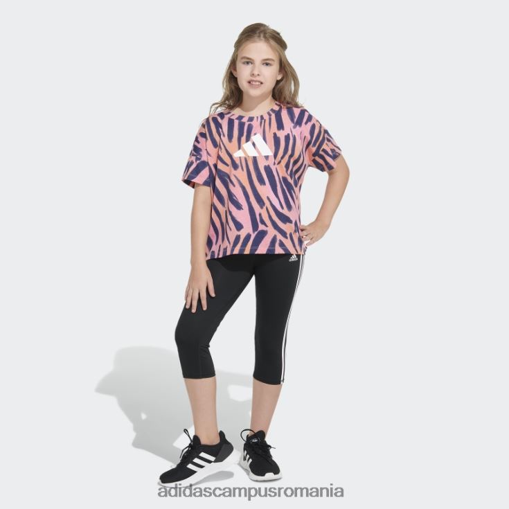 adidas campus romania Tricou cu imprimeu cu logo roșu acid adidas copii roșu acid J266N225443