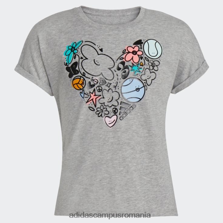 adidas campus romania Tricou dolman gri mediu (mărime extinsă) copii gri mediu J266N225445