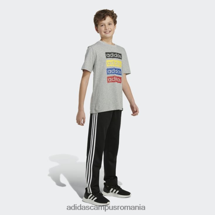 adidas campus romania Tricou liniar sketchy heather gri mediu adidas copii gri mediu J266N225092