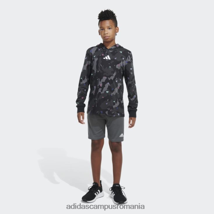 adidas campus romania ls hood tee aop camo negru adidas copii negru J266N225038