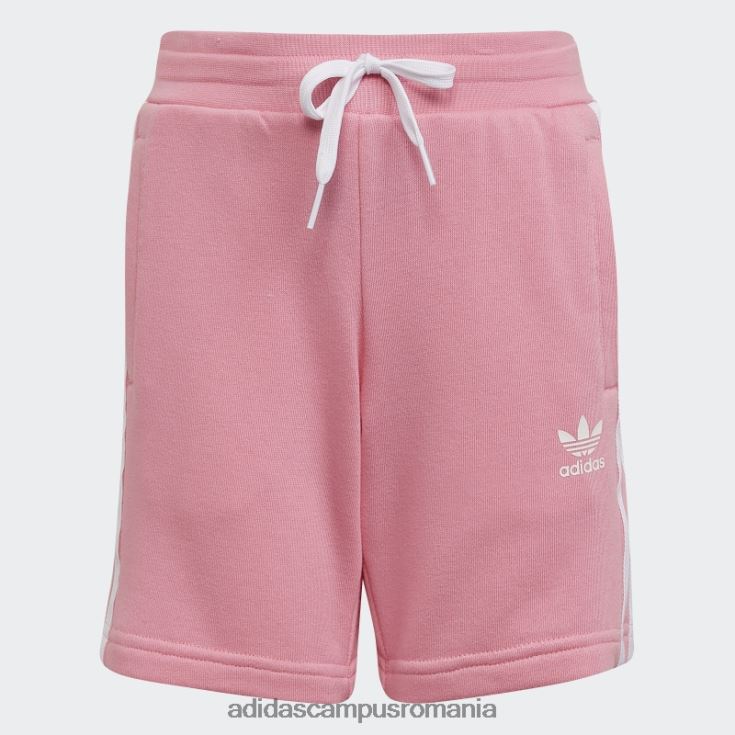 adidas campus romania set pantaloni scurți și tricou adicolor alb copii alb/roz J266N224998