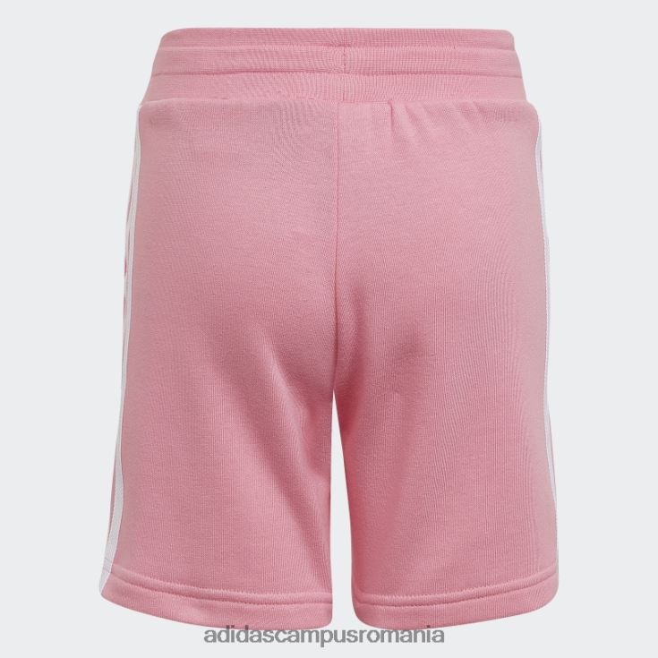adidas campus romania set pantaloni scurți și tricou adicolor alb copii alb/roz J266N224998