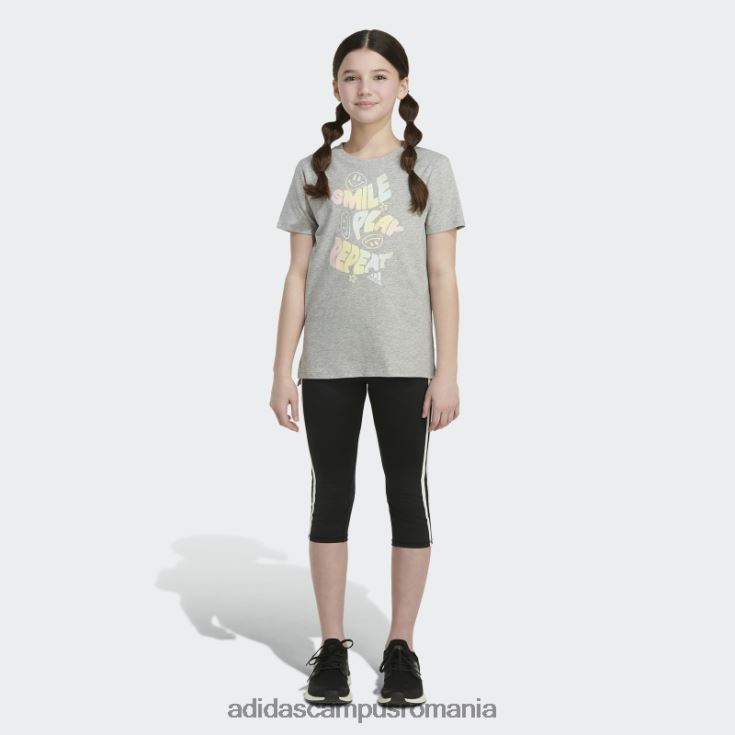 adidas campus romania tricou adidas cu mânecă scurtă cu aerisire gri mediu copii gri mediu J266N225407