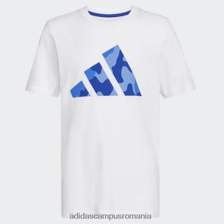 adidas campus romania tricou alb cu logo ss camo copii alb J266N225025