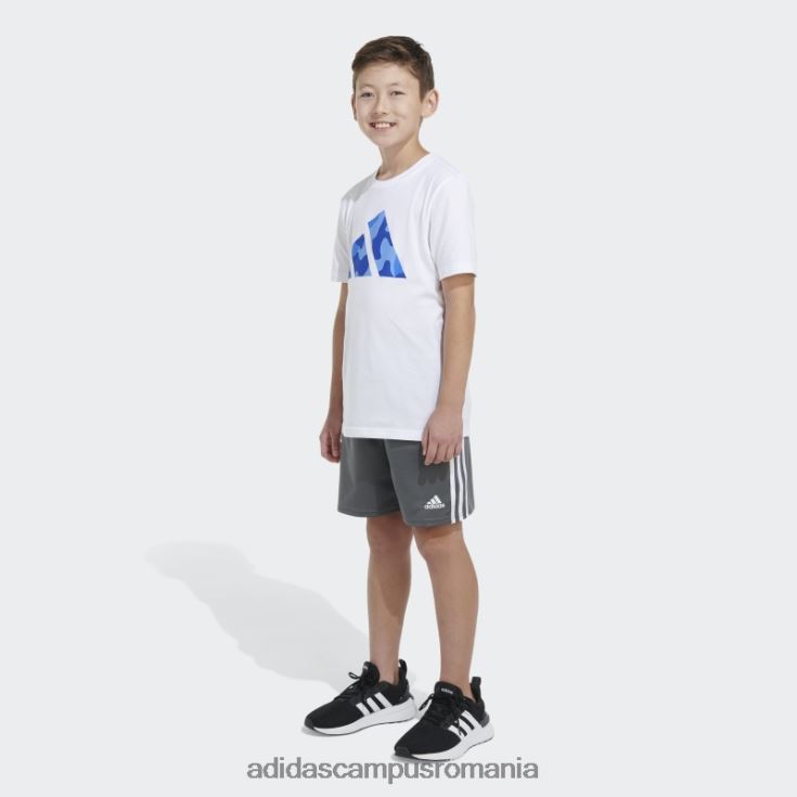 adidas campus romania tricou alb cu logo ss camo copii alb J266N225025