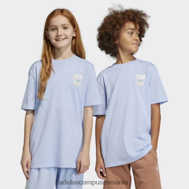 adidas campus romania tricou boyfriend albastru cu imprimeu grafic adidas copii zori albastre J266N225065