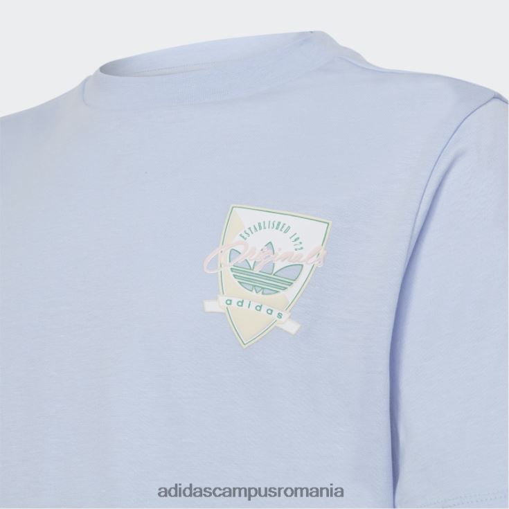 adidas campus romania tricou boyfriend albastru cu imprimeu grafic adidas copii zori albastre J266N225065