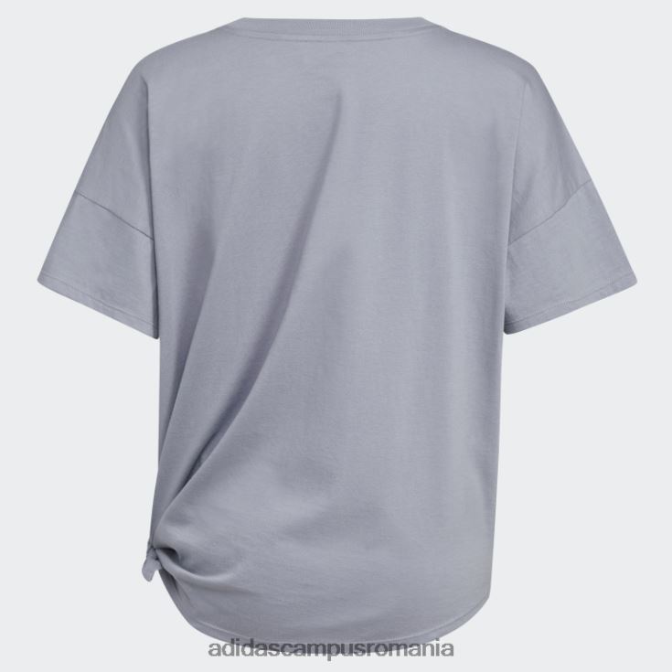 adidas campus romania tricou cu cravată în fața larg violet violet copii violet argintiu J266N225418