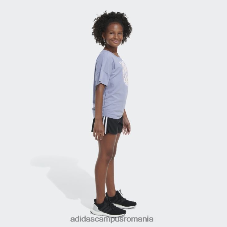 adidas campus romania tricou cu cravată în fața larg violet violet copii violet argintiu J266N225418