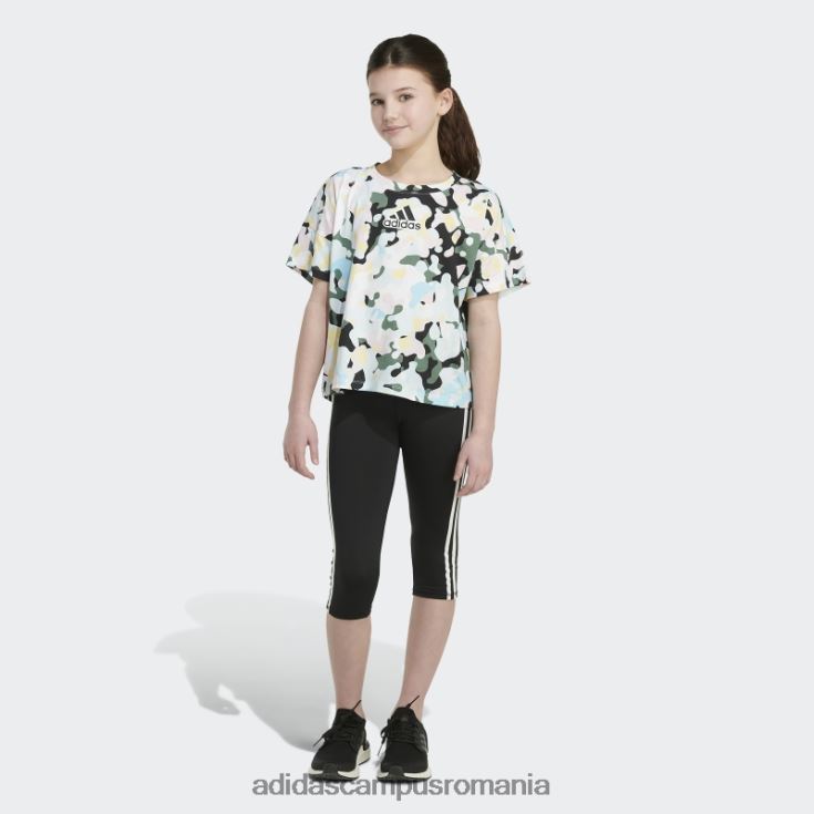 adidas campus romania tricou cu logo supradimensionat alb cu imprimeu copii alb J266N225366