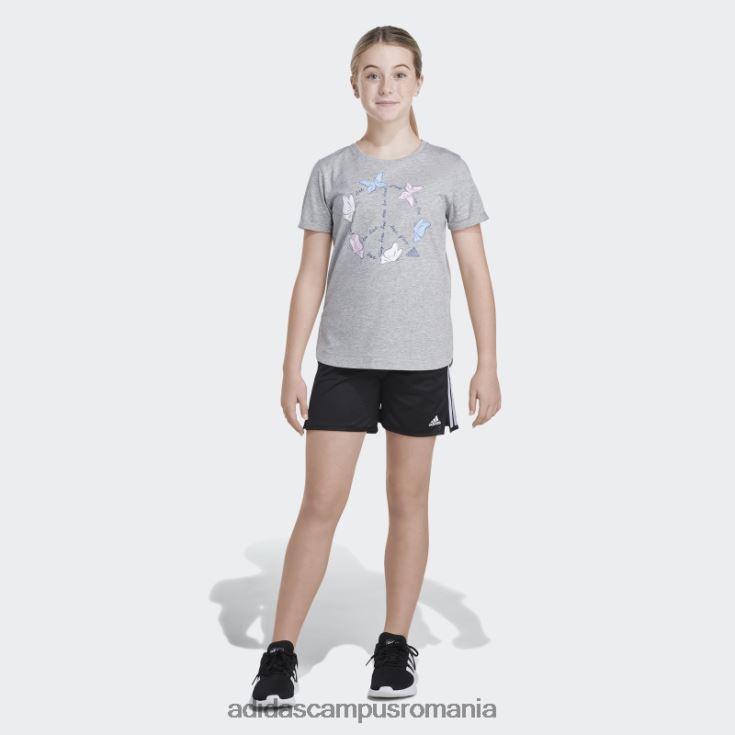 adidas campus romania tricou cu mânecă rulată, gri mediu copii gri mediu J266N225354