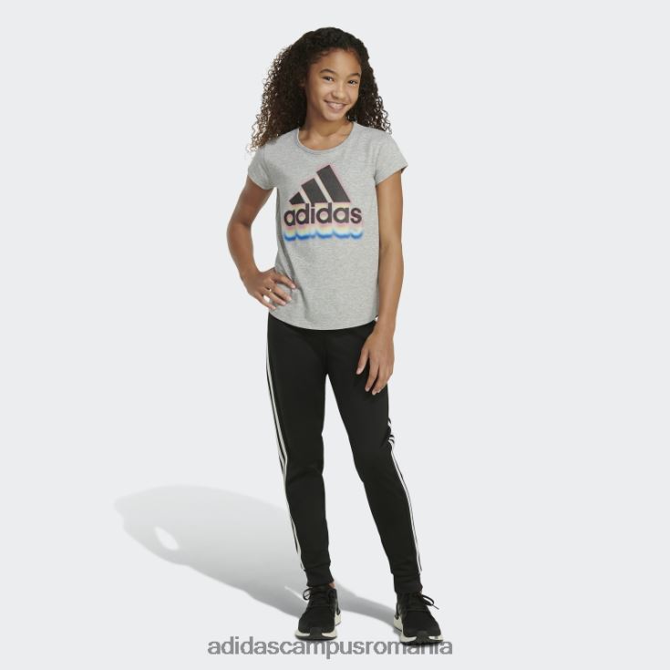 adidas campus romania tricou cu mânecă scurtă heather scoop gri mediu adidas copii gri mediu J266N225386